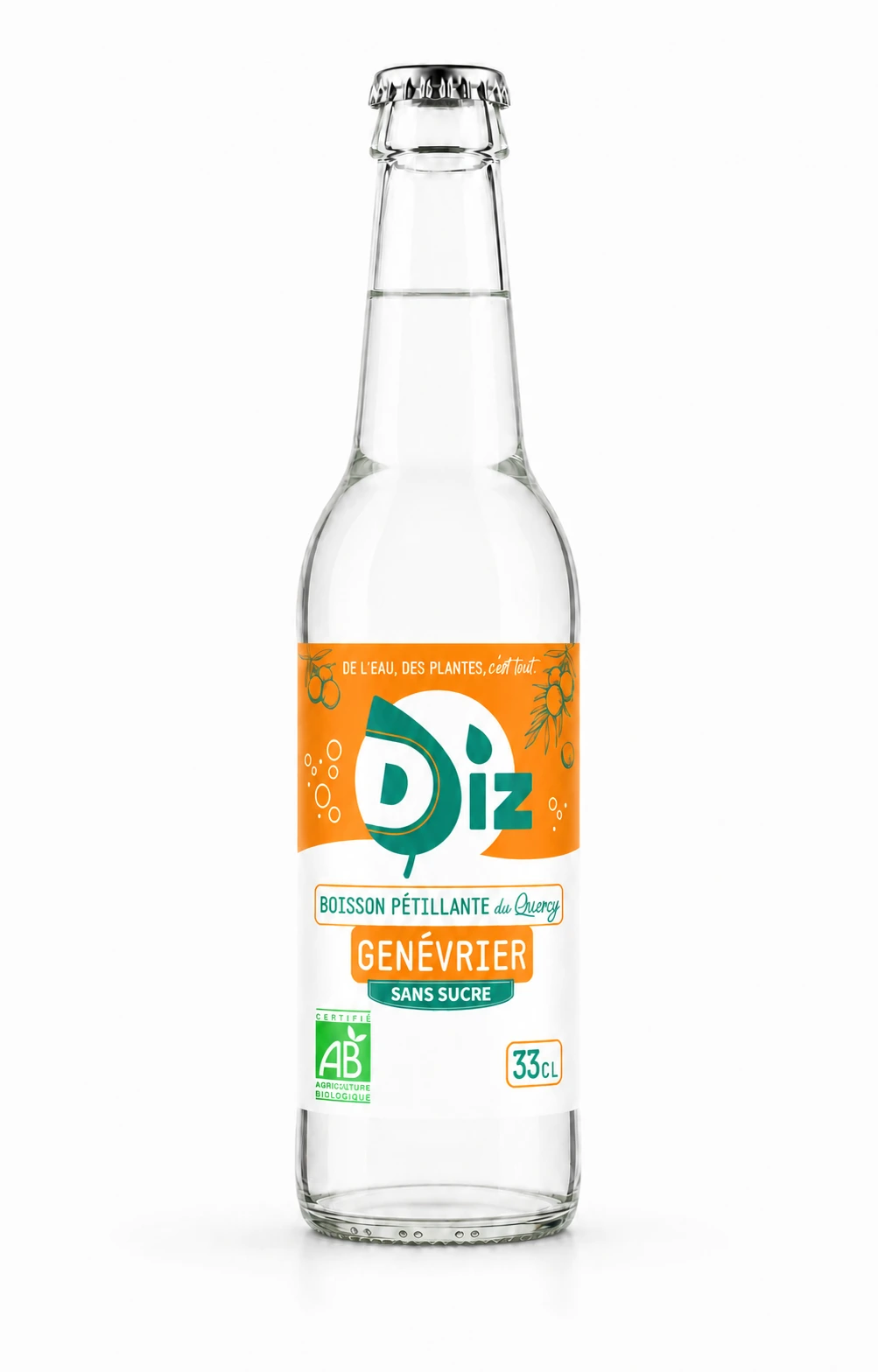 Bouteille DIZ Genévrier, 33 cl