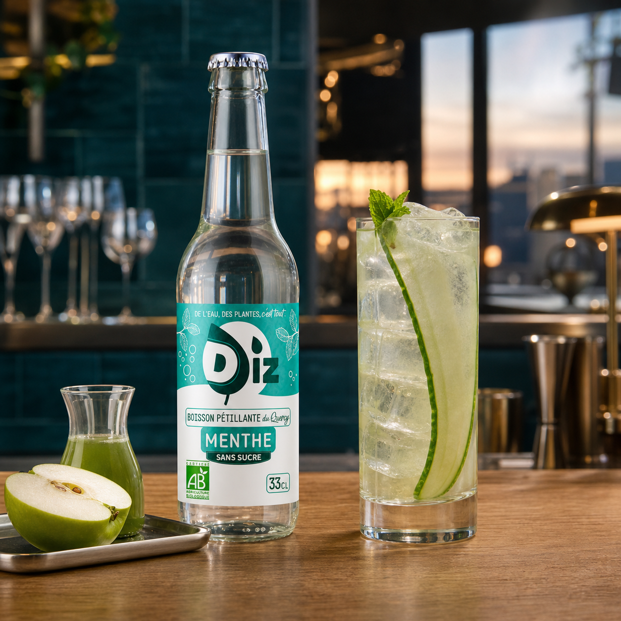 Vert Minuit, recette à base de DIZ Menthe